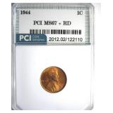1944 Cent MS67+ RD LISTS $725