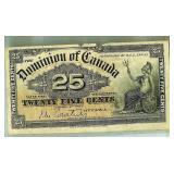 1900 Dominion of Canada 25c Note