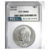 1972-S Silver Ike MS69 LISTS $3400