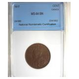 1917 Cent NNC MS64 BN Canada