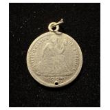1887 Seated Liberty Dime Love Token