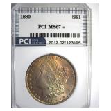 1880 Morgan MS67+ LISTS $60000 IN 67