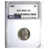 1963 Nickel MS67 FS LISTS $2750