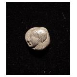 500BC Incuse Square AXF Archaic Head Silv Earring