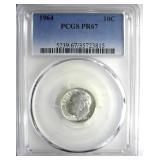 1964 Dime PCGS PR67