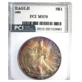 1999 Silver Eagle MS70 LISTS $10000
