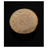 1811 Ex Rare Ceylon Elephant Thick Red UNC