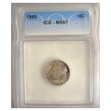 1955 Dime ICG MS67