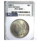 1890-S Morgan MS67+ DMPL Rev LIST $25000 IN 67