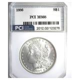 1886 Morgan MS68 LISTS $18500