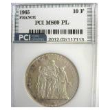 1965 10 Francs PCI MS69 PL France