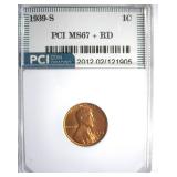 1939-S Cent MS67+ RD LISTS $500