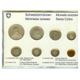1978 1 Rappen-5 Franc BU Coin Set Switzerland
