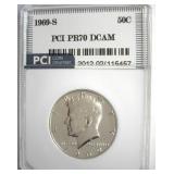 1969-S Kennedy PR70 DCAM LISTS $17500