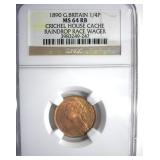 1890 1/4P NGC MS64 RB Great Britain