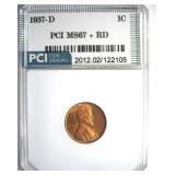 1937-D Cent MS67+ RD LISTS $650
