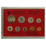 1981 1 Rappen - 5 Francs BU Switzerland