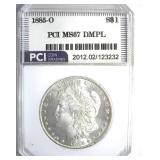1885-O Morgan MS67 DMPL LISTS $12500