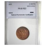 1972 2 Cents NNC PR69 RD South Africa