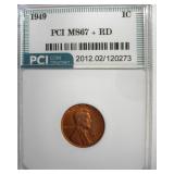 1949 Cent MS67+ RD LISTS $8500