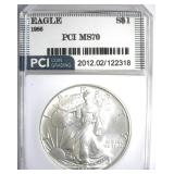1986 Silver Eagle MS70 LISTS $1000