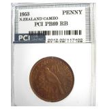 1953 Penny PCI PR69 CAM RB New Zealand