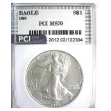 1992 Silver Eagle MS70 LISTS $1350