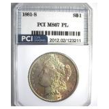 1881-S Morgan MS67 PL LISTS $2250