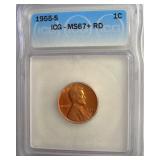 1955-S Cent ICG MS67+ RD LISTS $800