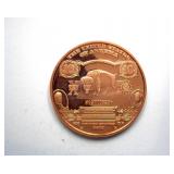 1oz Copper Round 1901 Replica $10 Bison