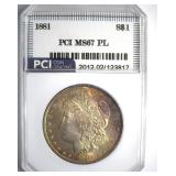 1881 Morgan MS67 PL LISTS $5250 IN 66 PL