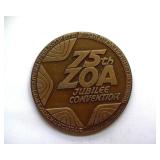 1972 Bronze Medal 75th Ann. Zoa Jubilee Convention