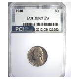 1940 Nickel MS67 FS LISTS $275