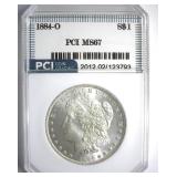 1884-O Morgan MS67 LISTS $2500