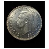 1951 Australia 50th Anniv Florin Silver UNC Rare