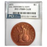 1871 Dollar PCI PR69 CAM Indian Princess Cu Copy