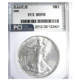 1988 Silver Eagle MS70 LISTS $2350