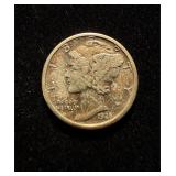 1928-S Dime AU-UNC Nice Orig