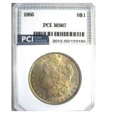 1885 Morgan MS67 LISTS $2100