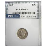 1942 Dime PCI MS66+