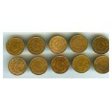 1936-1948 Centavo Mexico 10 Pc Lot
