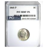 1943-P Nickel MS67 FS LISTS $300