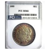 1885 Morgan PCI MS65 Wonderful Color