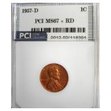 1957-D Cent MS67+ RD LISTS $6500