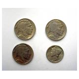 1937 x3 1944 5C 10C 4 PC LOT