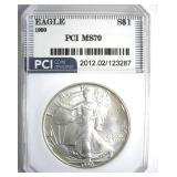 1990 Silver Eagle MS70 LISTS $3850