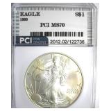 1999 Silver Eagle MS70 LISTS $10000