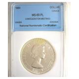 1964 Dollar NNC MS69 PL Confederation Meetings