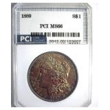 1889 Morgan MS66 LISTS $1000