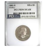 1981-S T1 Susan B Anthony PCI PR70 DCAM